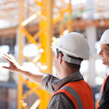 Construction workers on a site